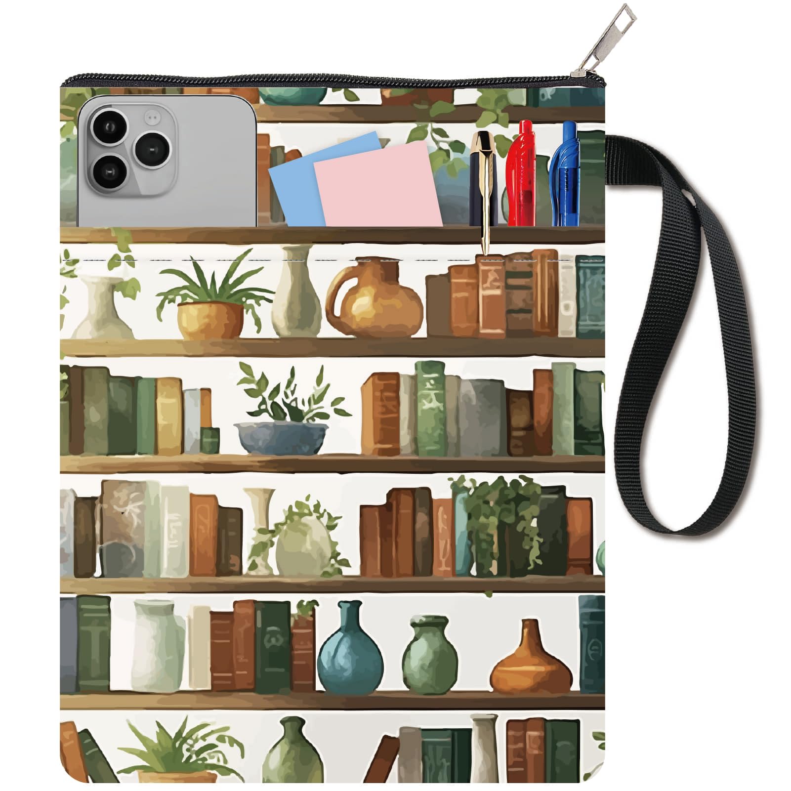 CRASPIRE Bookshelves Book Covers Protector Sleeve for Paperbacks Washable Fabric Cloth Cover with Zipper and Extra Pocket Lovers Classmate Gifts
