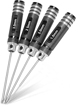 Speedybee RC Hex Driver Kit 4pcs RC Tools Set 1.5mm 2.0mm 2.5mm 3.0mm Screw Driver for FPV Drone Quadcopter RC Car Helicopter Models