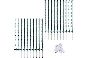 20 Pack Electric Fence Stakes for Easy Garden and Farm Protection