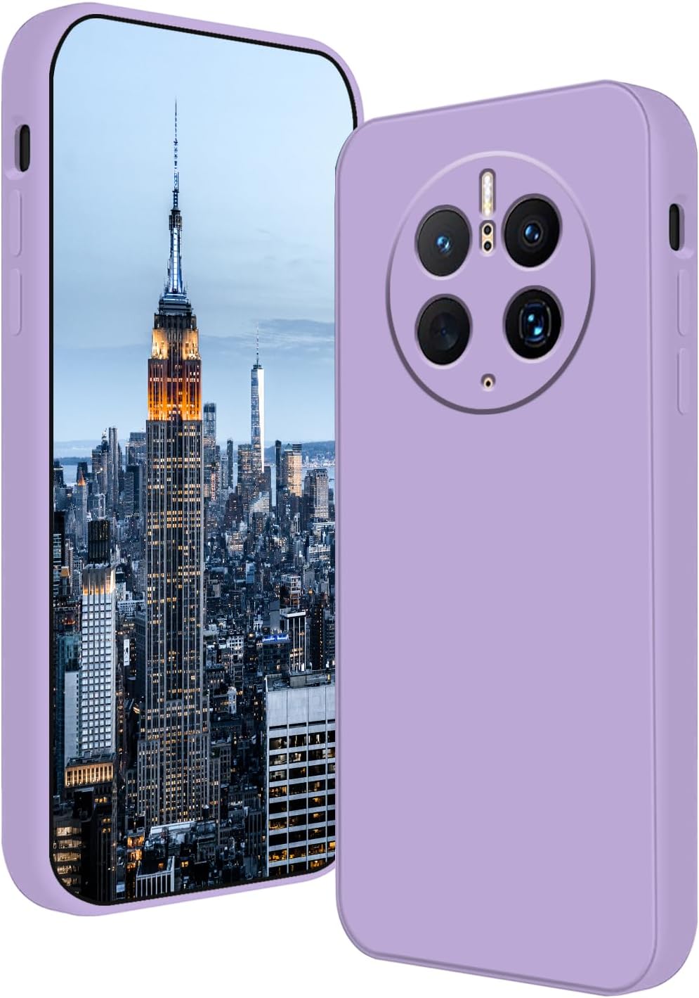 Compatible with Huawei Mate 50 Pro Case Silicone Liquid Dark Green, Soft Smooth Touch for Huawei Mate 50 Pro Phone Case Silicone Shockproof Thin Cover (Purple)