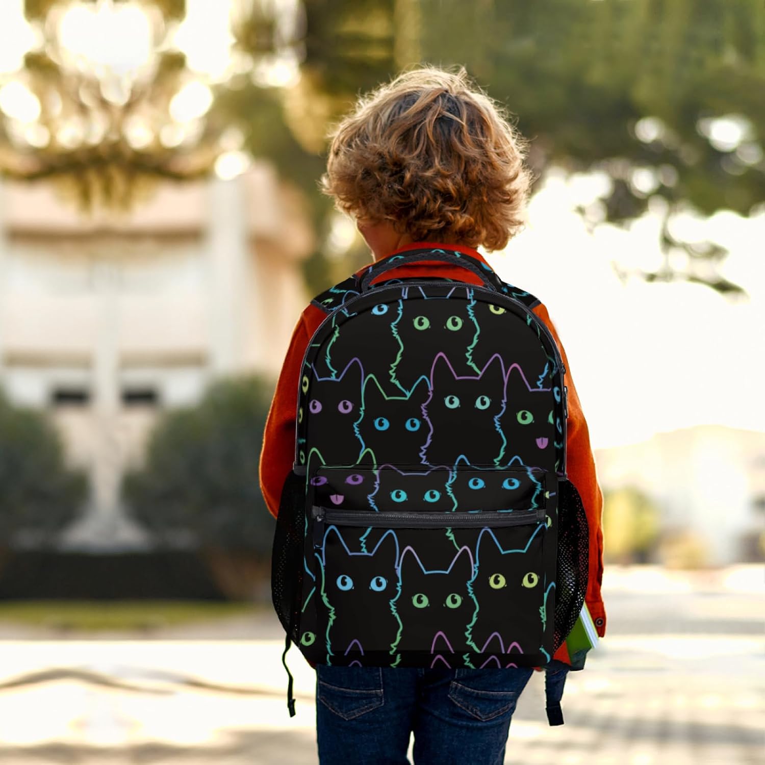 Nerxy Black Cat College Backpack Cute Animal School Book bags for Girls Women, Teens Laptop Bag Ladies Daypack Travel Camping Gym Schoolbag