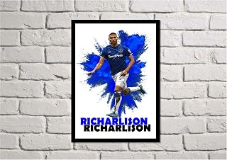 A3 RICHARLISON PRINT, WALL ART, EVERTON, GIFT DISPLAY (UNFRAMED)