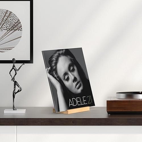 Miniatura 3 de KORRTFID Pantalla de discos de vinilo, soporte para discos de vinilo para álbumes, soporte de colección de discos, soporte para tocadiscos ahora