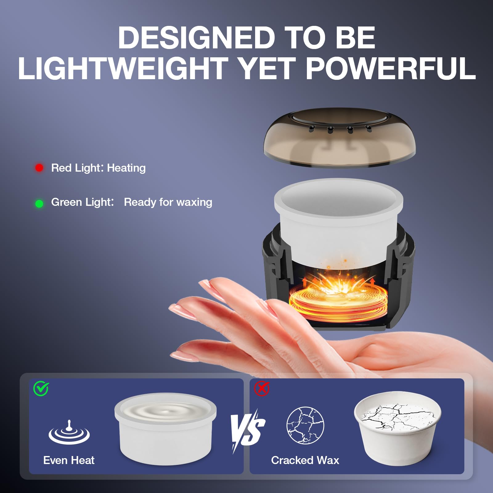 Nose Wax Kit Men, Nose Hair Removal Kit with Built-in Mini Wax Warmer, Ear Hair Removal for Men, 100g Beads, 50 Depilation Sticks, 20 Beard Guards, USB Fast Heating & Constant Temperature