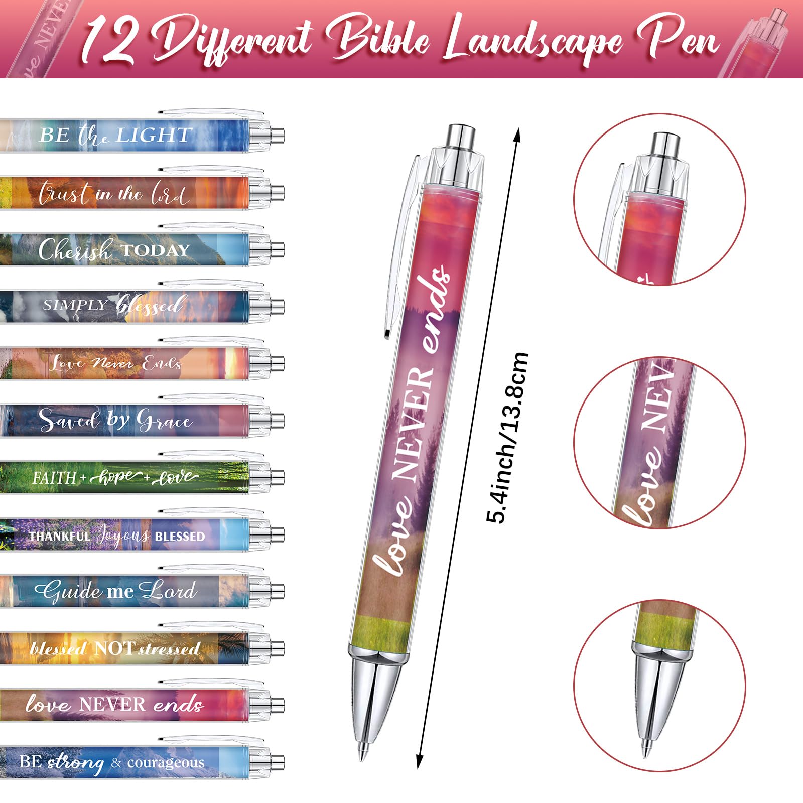 Jetec 150 Bibelversen Geschenkset für 50 christliche Lesezeichen 50 Schrift-Kugelschreiber 50 christliche Notizbücher 50 Bibelvers Schlüsselanhänger 50 weiße Organzabeutel für Frauen Männer Schule