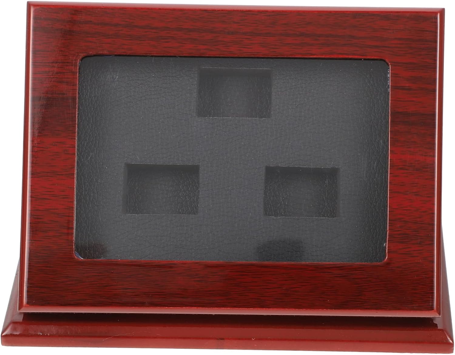Championship Ring Display Case Wooden Showcase Box for Safe Storage and Elegant Presentation for Home and Memorabilia Display