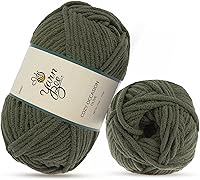 Vista 25 de Bee - Hilo súper voluminoso para tejer y tejer, madeja suave de 101 yardas de hilo 100% poliéster para mantas, sombreros y más, accesorios