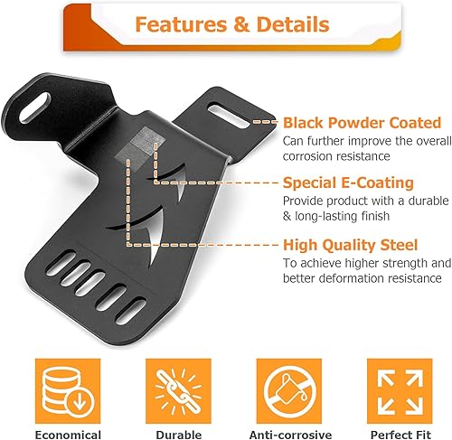 Miniatura 3 de WeiSen Soportes de montaje de barra de luz para parrilla superior oculta frontal para barra de luz LED recta de doble fila de 32 pulgadas compatible