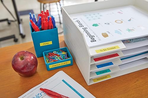 Miniatura 13 de Dymo Cinta de etiquetado estándar D1 0.748 in x 23.0 ft - Negro sobre azul