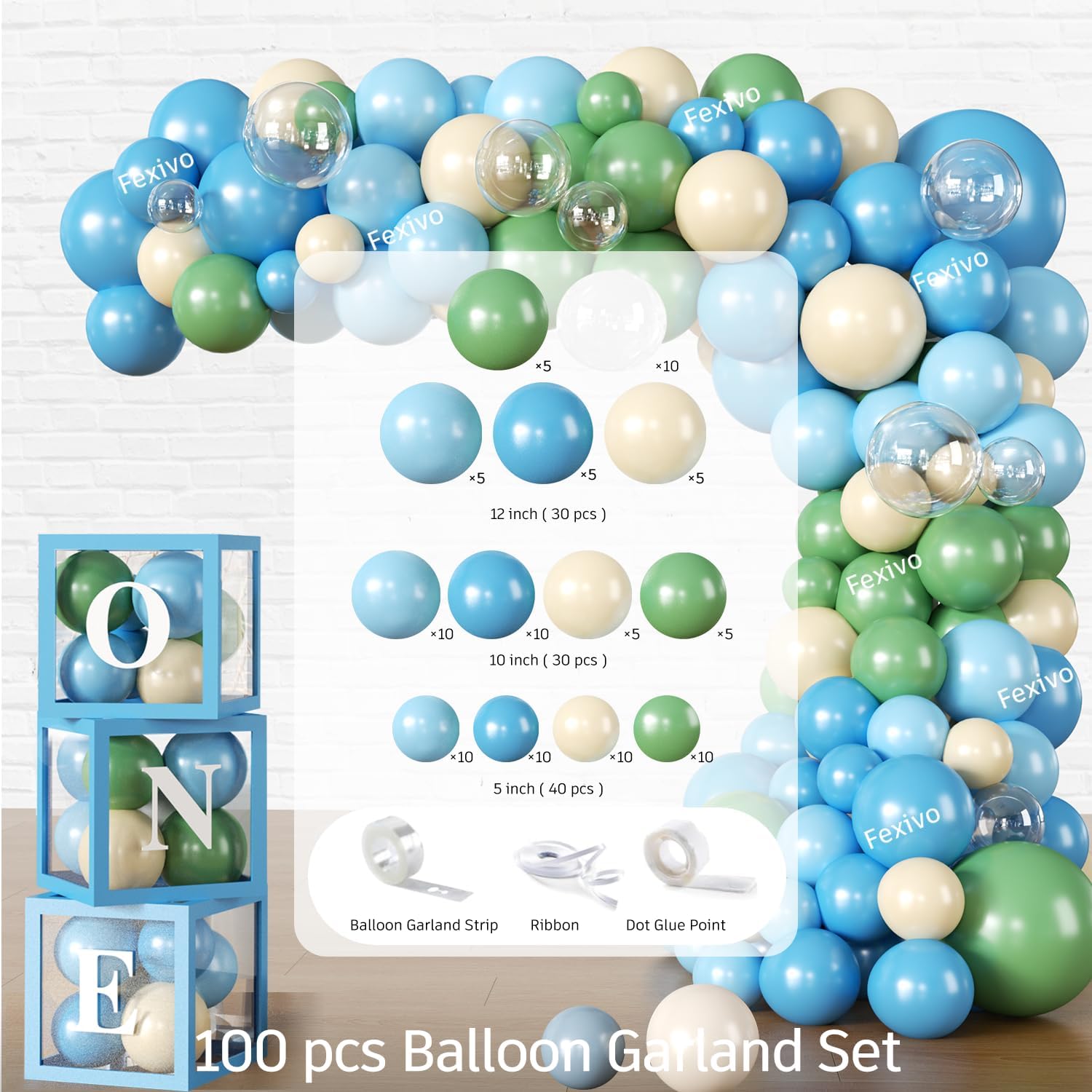 263pcs Ofishally One Birthday Decorations Complete Party Set, for 25 Guests, O Fishally One First Birthday Decorations Balloon Arch, Backdrop, Plates for Gone Fishing Party Decoration