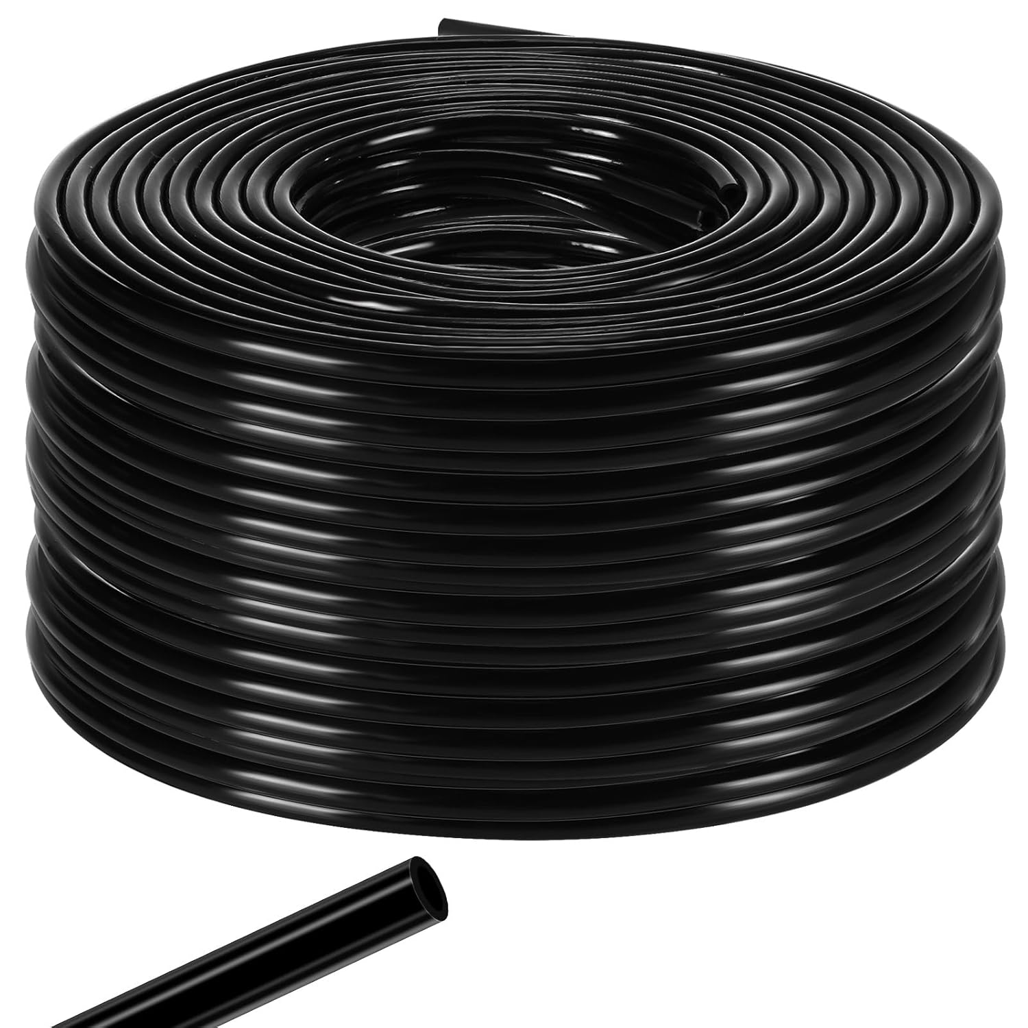 Frienda 1640 Feet 1/4 Inch Drip Irrigation Tubing Irrigation Hose Irrigation Drip Line Watering Drip Automatic Irrigation Equipment Set for Garden Irrigation System Flower Patio Lawn