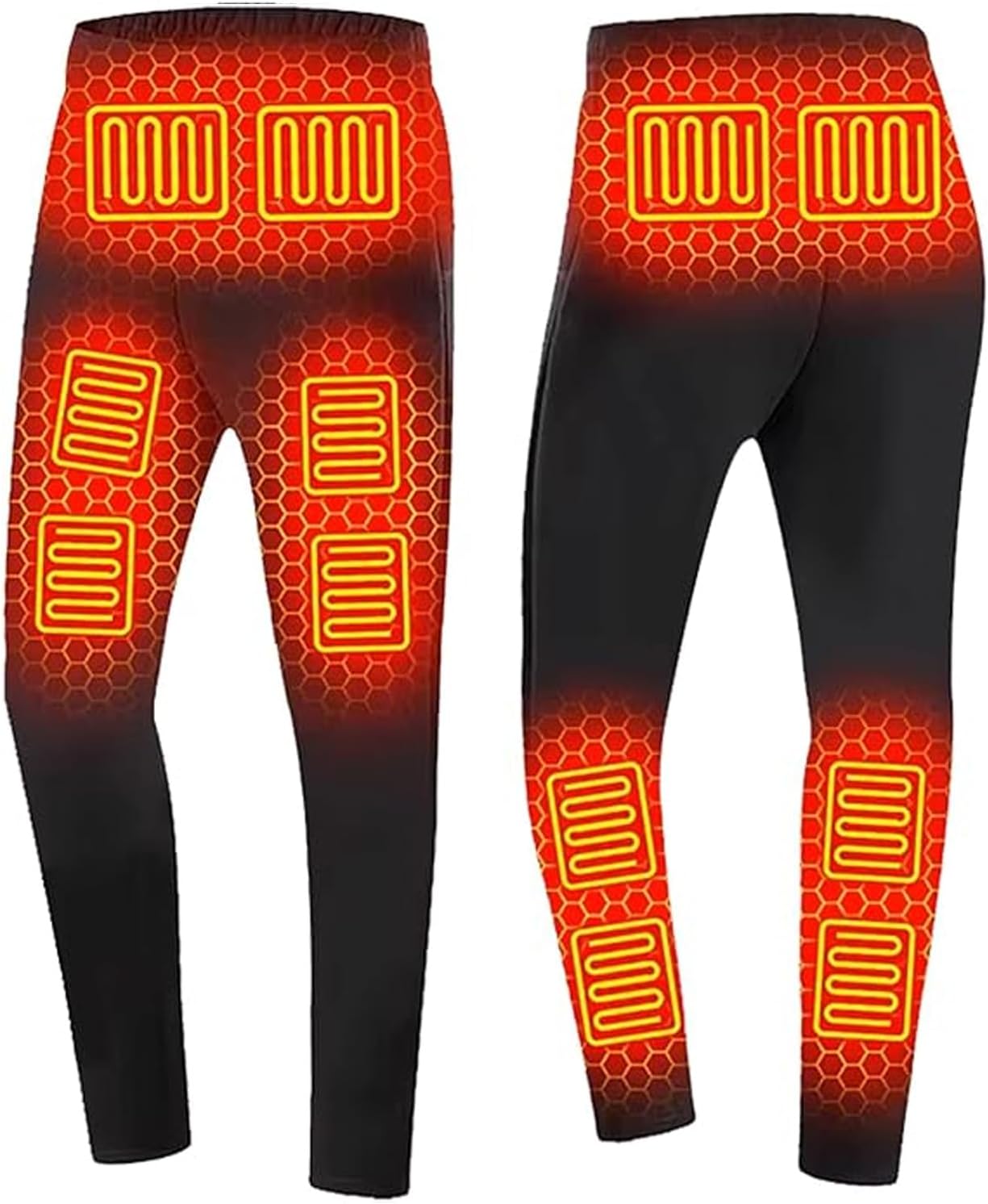 Heated Baselayer Pants for Women, Outdoor USB Electric Thermal Underwear 12 Zones Heating Bottoms for Hiking Skiing