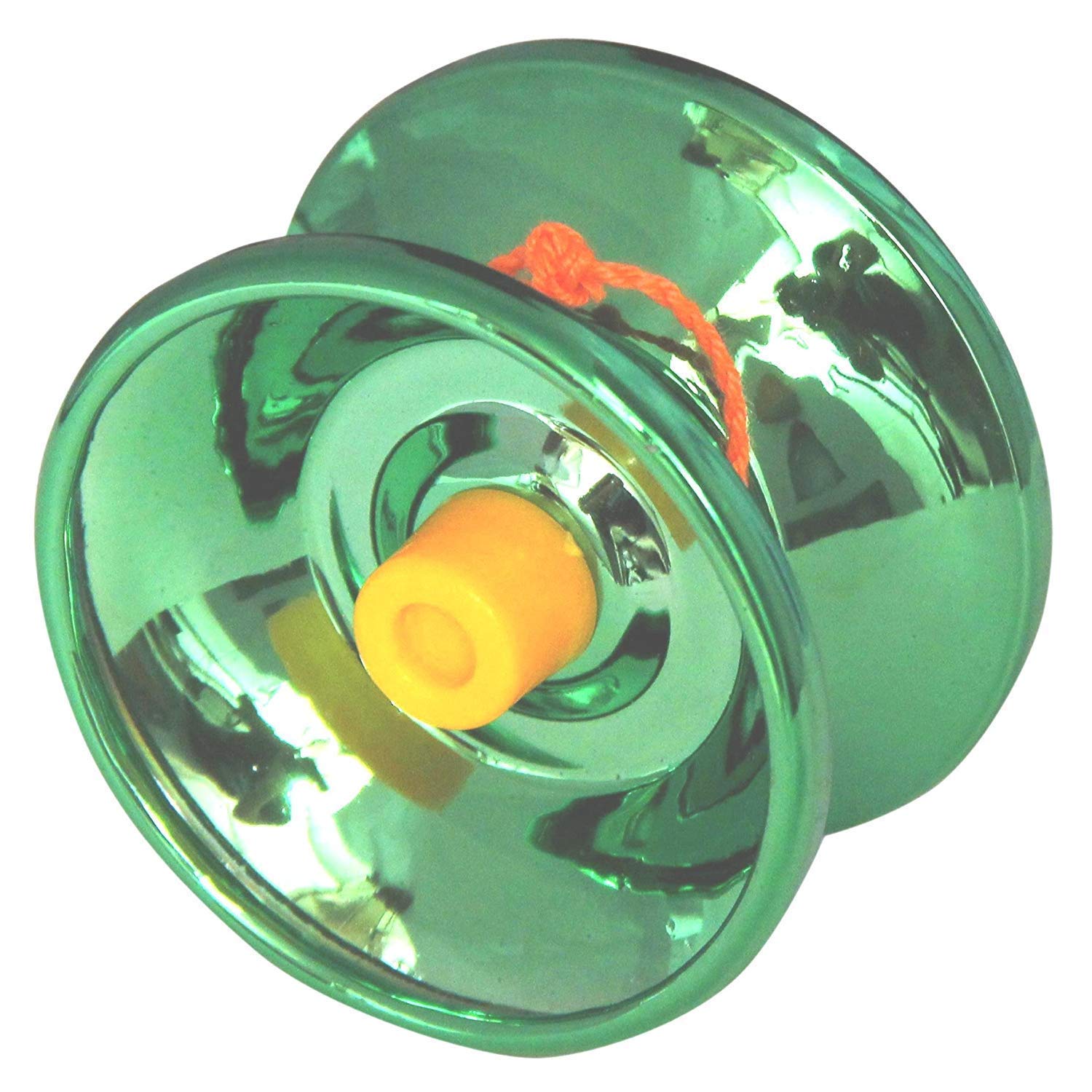 Shivsoft Hight Speed Metal Yoyo with Bearing Glossy Metal, Green, Pack of 1