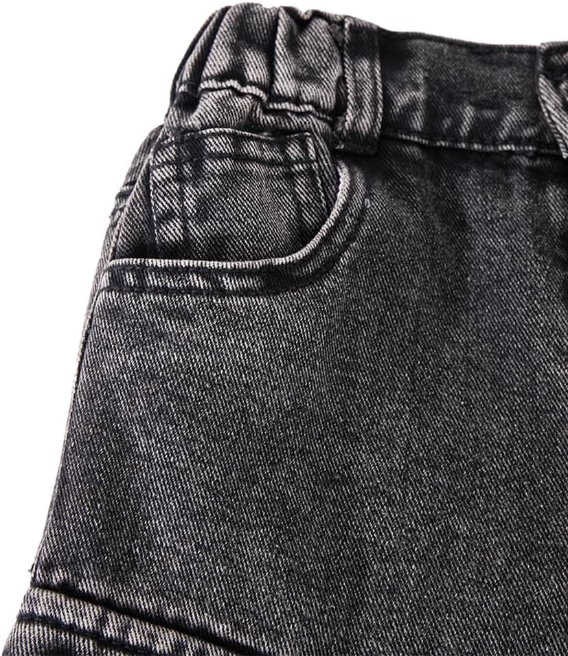 Nivne Tco Toddler Boys Cargo Jeans Multi-Pocket Elastic Waist Straight-Leg Denim Pants for Little Boy - Image 3