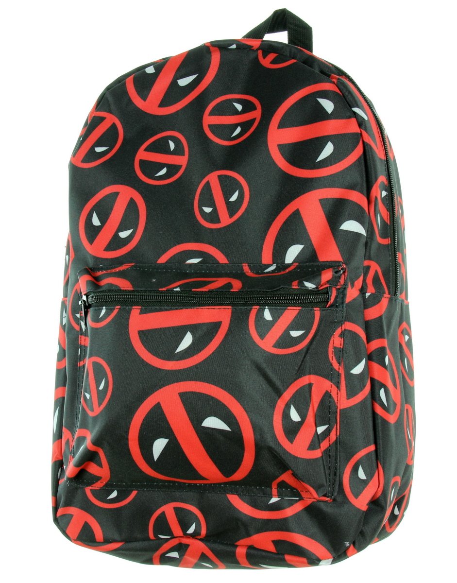 Bioworld Marvel Deadpool Symbol Logo All Over Print Backpack