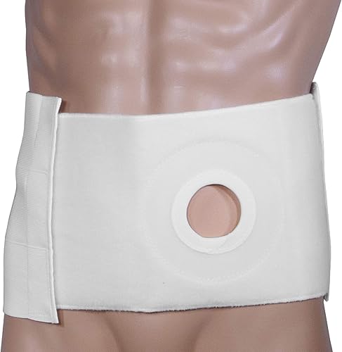 Miniatura 3 de OTC Ostomía Abdominal Binder, soporte para estoma, henia colostomía, cinturón de 6 pulgadas, apertura de 2 pulgadas, mediano