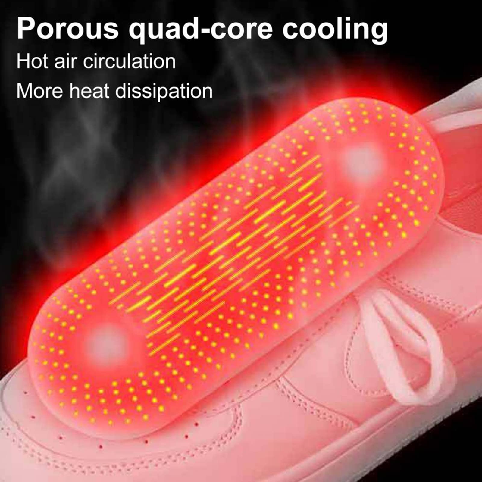 Chauffe-Pieds Portable Sèche-Chaussures électrique USB Chauffage et séchage Rapides pour Chaussures, Bottes, Gants, Chaussettes, avec lumière Violette, Royaume-Uni