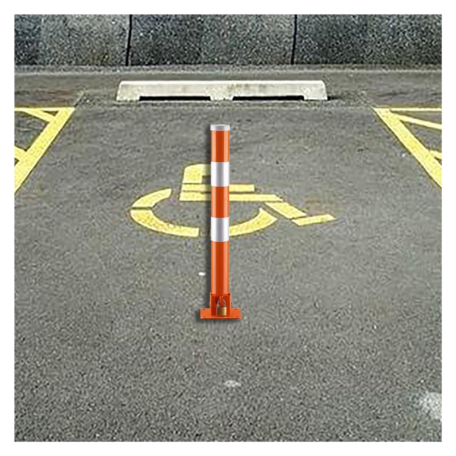 Borne de sécurité pliable avec verrou pour bloquer le stationnement de voiture