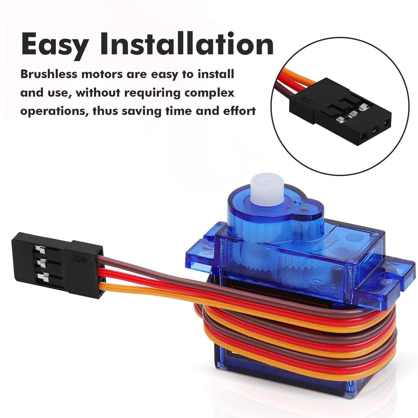 Motor sin escobillas A2212 1400KV, kit de motor de avión ABS RC con hélice micro servo 8060 30A ESC SG90 9G, kit de accesorios para aviones RC compatible con aviones 400-450