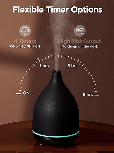 Miniatura 3 de InnoGear Difusor de aceite, difusor de cerámica de 10.1 fl oz para aceites esenciales, hecho a mano, difusor de aromaterapia, humidificador