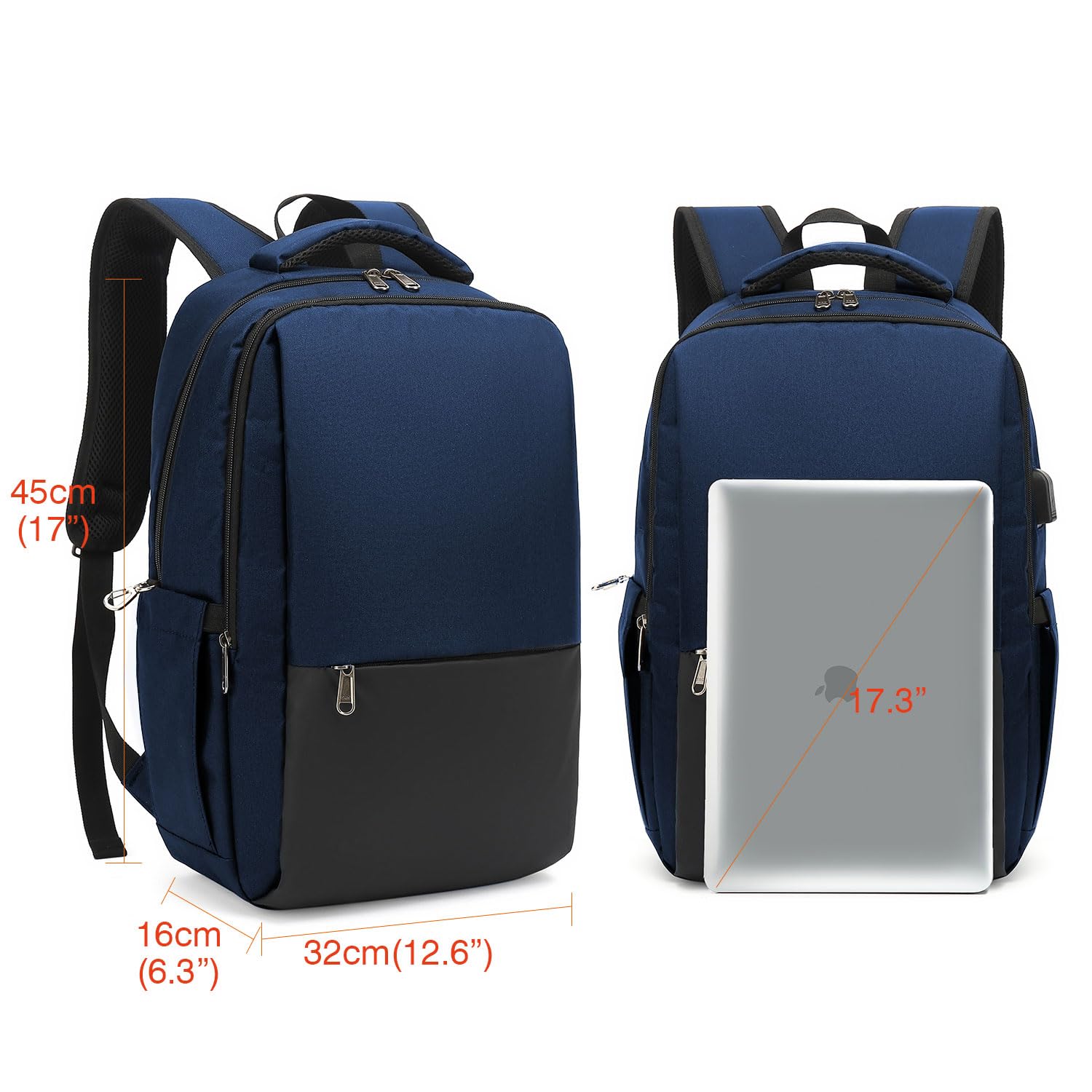 Besttravel Zaino Porta PC,Zaino PC Portatili con Anello antifurto.Zaino per Computer da 15.6 Pollici Notebook,Zaino per Laptop,Zaino Impermeabile da Uomo per Scuola,Lavoro o Viaggio