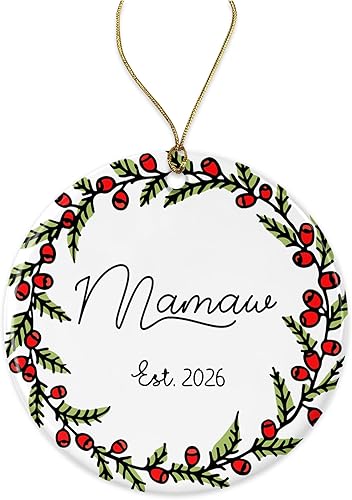 Mamaw - Adorno para árbol de Navidad del Est. 2021  Nuevo Mamaw 2021  Adorno para mamaw  para regalos de mamaw de nietos  Regalo para mamaw  Adorno