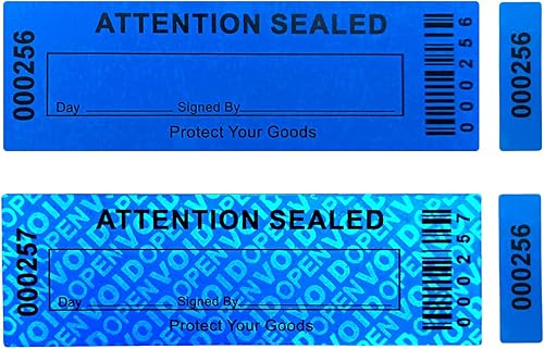 Adhesivos vacíos sin transferencia etiquetas evidentes de manipulaciones con números de serie triples adhesivos de sello grande 1.378 x 4.724 in (50