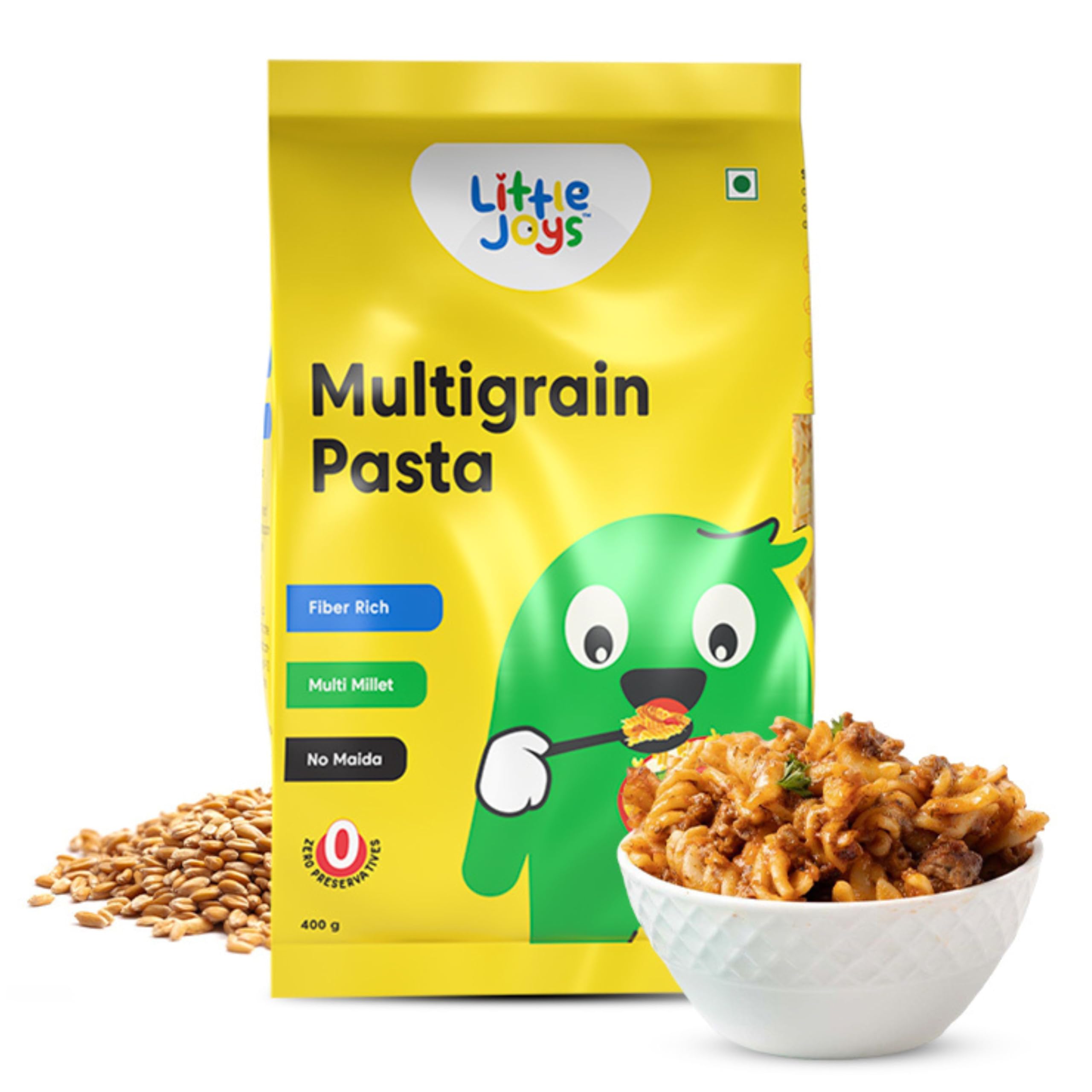 Little Joys No Maida Multigrain Fusilli Pasta | Zero Trans Fat & 100% Multi Millet | Healthy Pasta made with Moong, Jowar, Wheat, and Bajra | Provides Plenty of Fiber, Vitamin B, and Protein | 400 g (B0D731RY11) Amazon Price History, Amazon Price Tracker