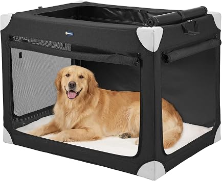 Veehoo 36" Collapsible Dog Travel Crates Portable Dog Kennel for Large Dogs