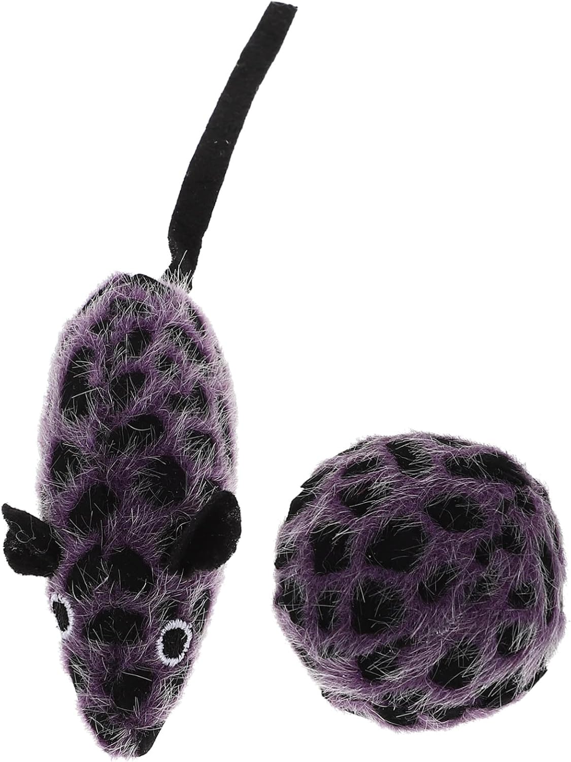Plush Cat Mouse Soft Interactive Cat Chew with Leopard Print Kitten Play Stimulates Hunting Instincts and Exercise
