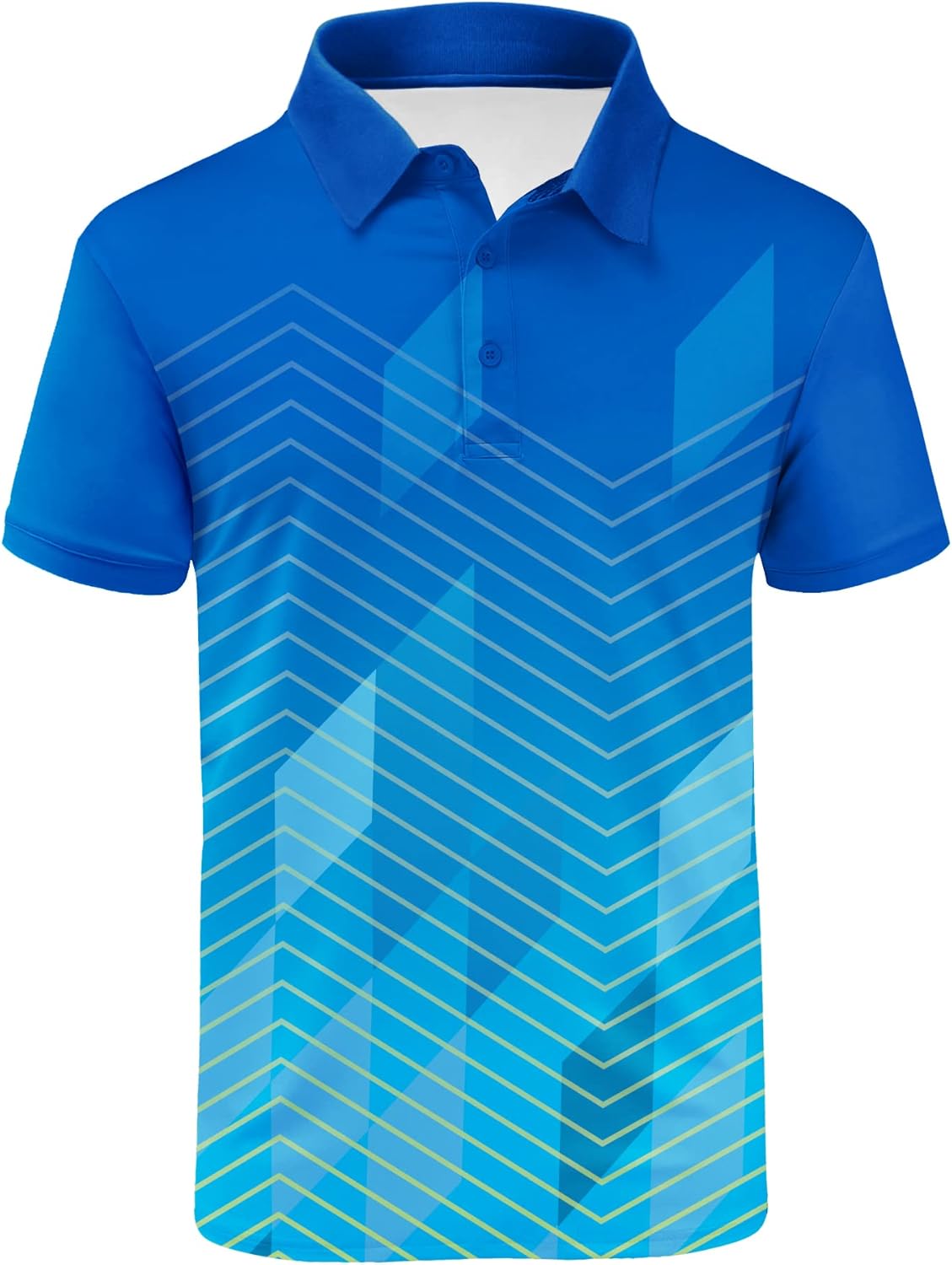 SWISSWELL Men's Print Golf Polo Shirts Short Sleeve Casual Performance Lightweight Tennis Polo