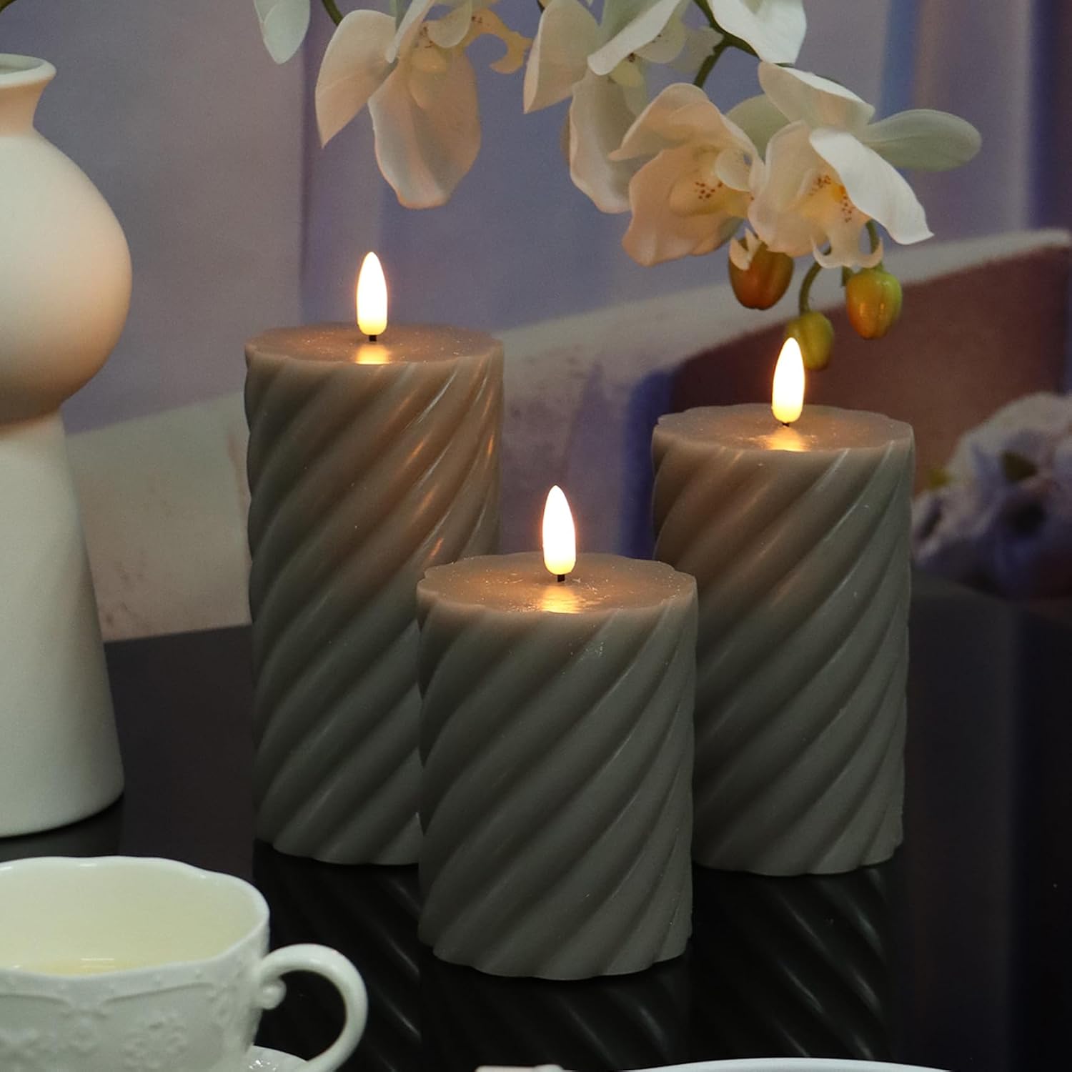 Juego De 12 Velas Recargables Led Parpadeantes Sin Llama