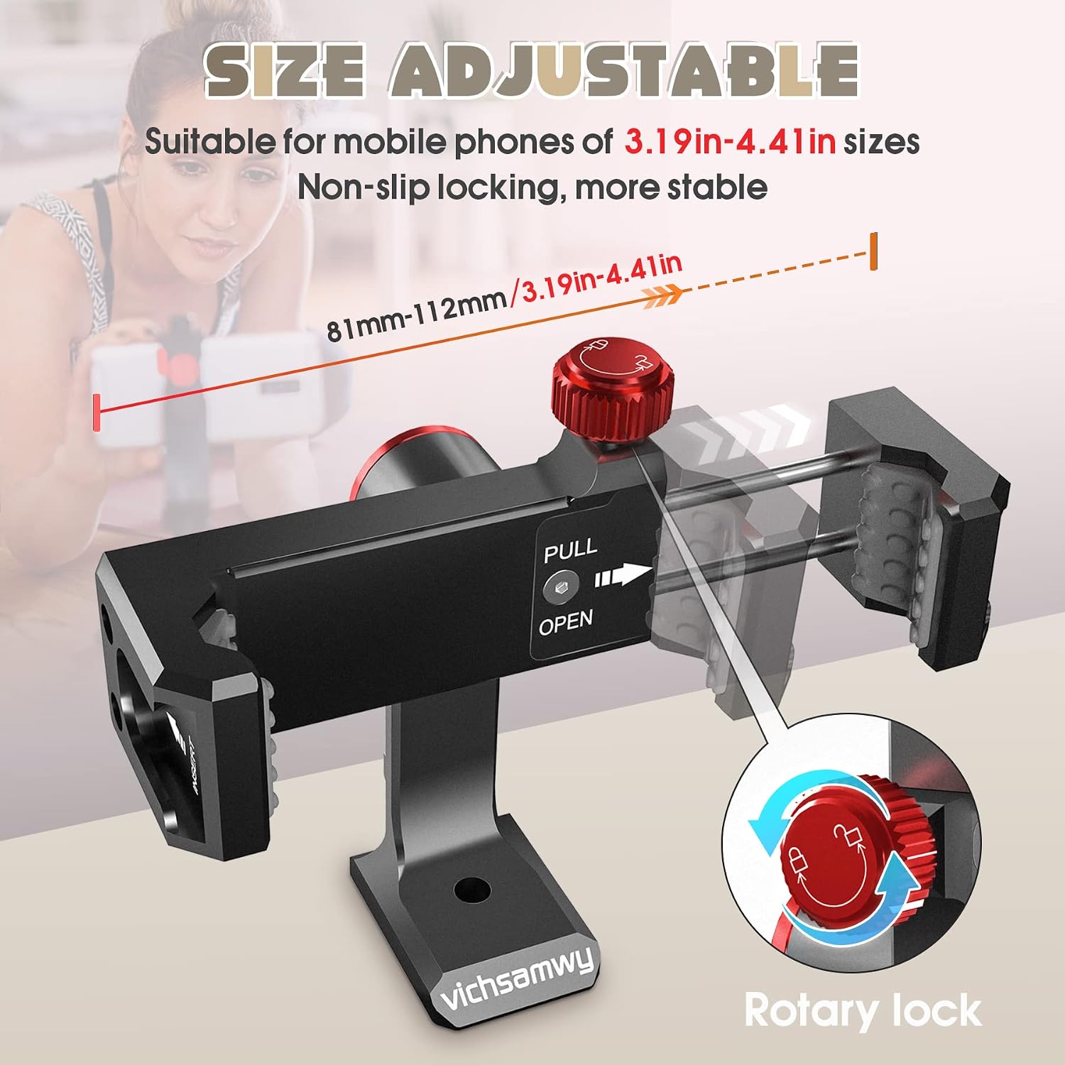Metal Phone Tripod Mount with 3 Cold Shoes & 1/4" Arca Port, 360° Rotation Cell Phone Tripod Adapter for iPhone,Samsung & All Android Smartphones, Phone Stand Holder for Photography & Video Recording