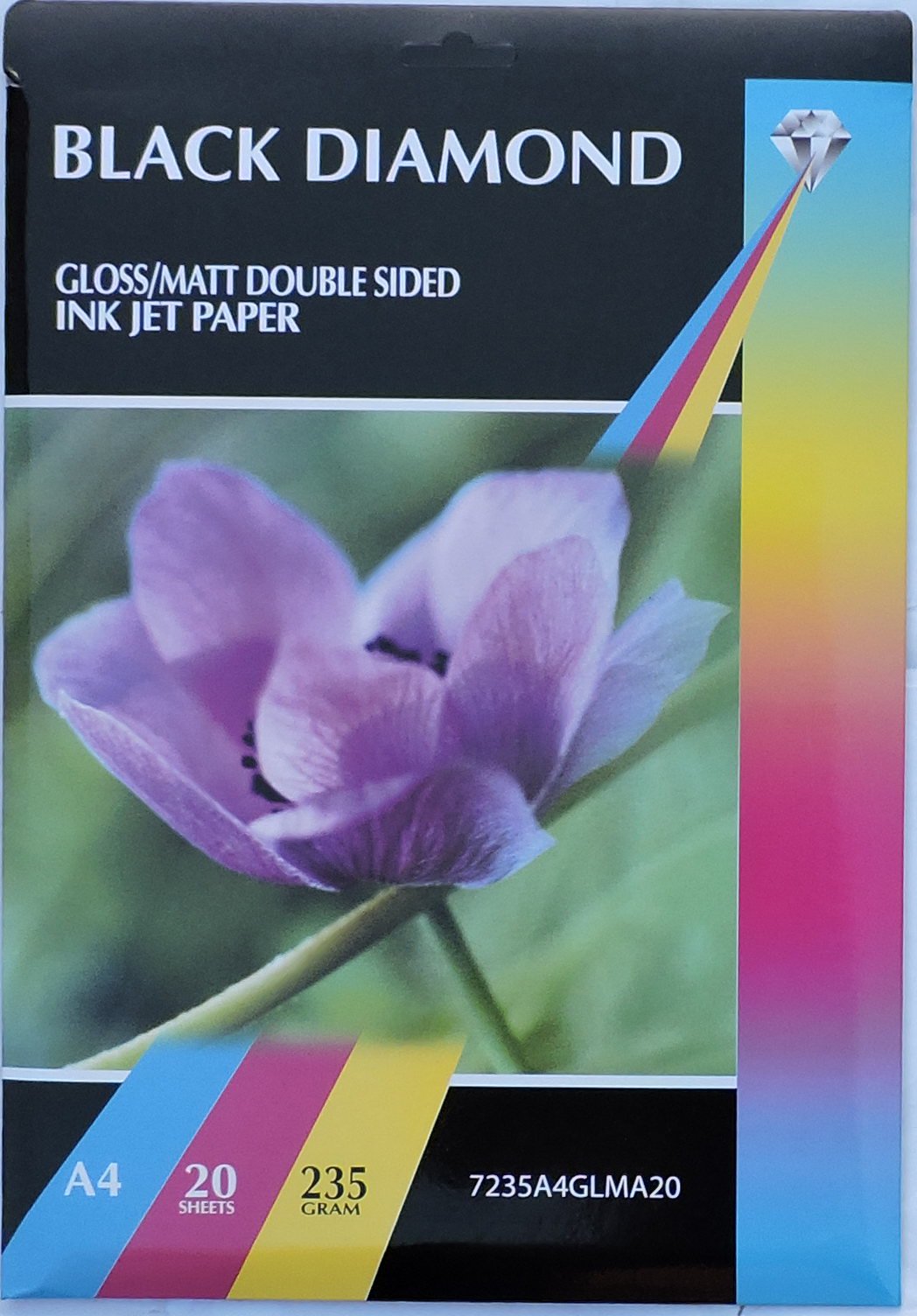 200 Blatt A4 235 g/m² Fotopapier glänzend/matt doppelseitig Diamant Schwarz