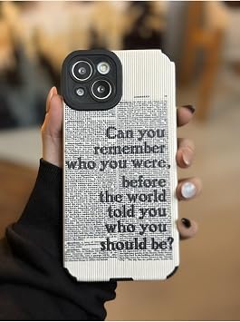 Camera Protected Coating Newspaper Design Case Compatible with Go Accessory Iphone 13 And 14