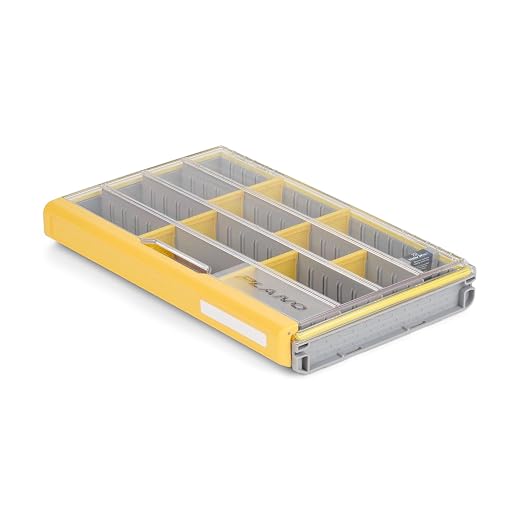 Plano EDGE 3700 Premium Tackle Utility Box, grijs en geel, stapelbare organisatoren, waterdicht, roestbestendig aas en tackle opslag