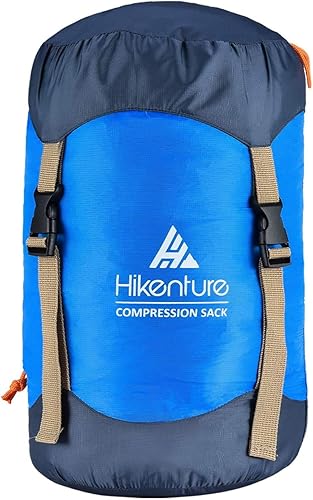 Miniatura 4 de Hikenture Saco de compresión para saco de dormir, saco de dormir de nailon antidesgarros, bolsa de compresión resistente al agua de 10L14L20L30L,