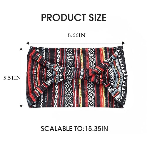 Miniatura 10 de Diademas Boho de Gortin. bandas para el cabello con estampado de leopardo, cinta de cabello anudada, banda para la cabeza, con torsión estirada,