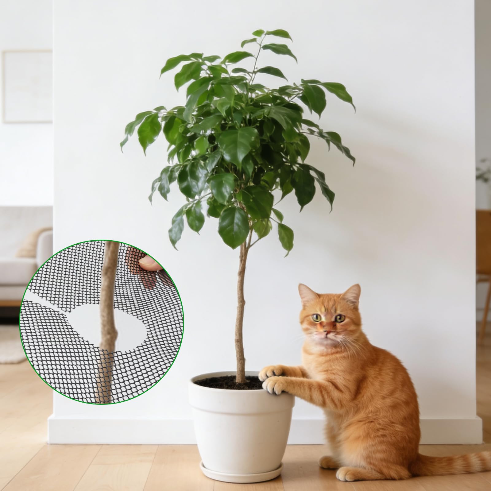 Lot de 10 grilles de jardinières avec 20 piquets - Cache-sol découpables pour protéger contre les animaux - Protection du sol pour l'intérieur - Pour balcon OGarden (40 x 40 cm)