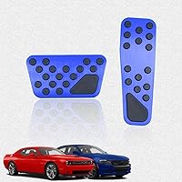 Vista 45 de Cubiertas de pedal de acelerador de gas de aleación de aluminio, accesorios interiores antideslizantes sin perforación, pedal de freno Pastillas