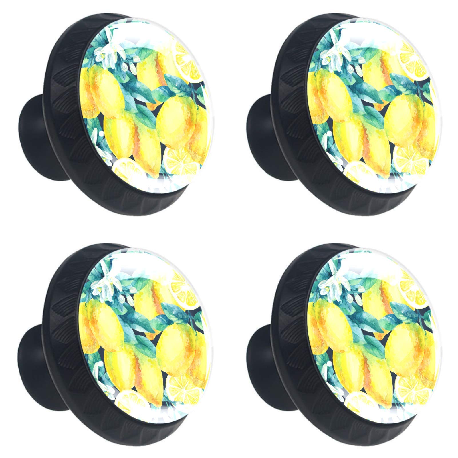 Bouton de meuble en verre citron pour relooker une armoire de chambre d'enfant