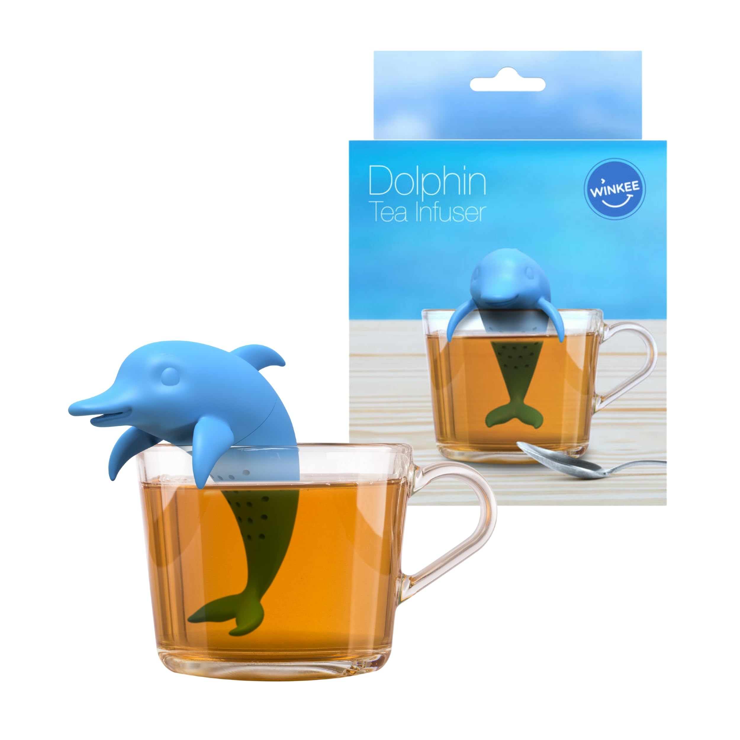 Winkee - Cute Animal Tea Strainer | Tea Infuser for Loose Tea I Funny Tea Infuser I Tea Strainer for Cup