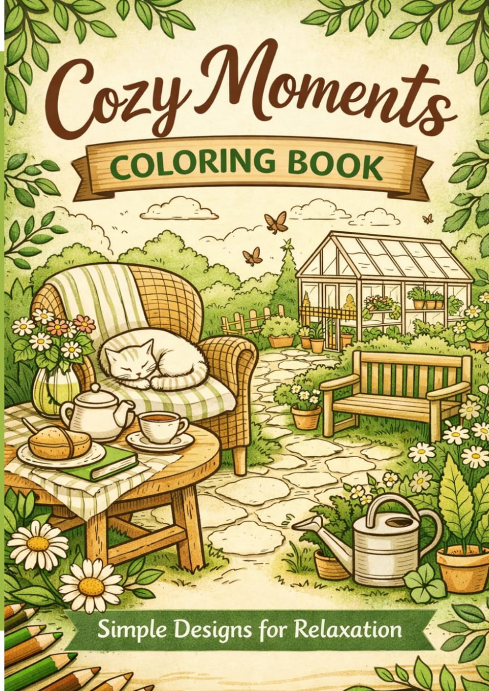 Cozy Moments Coloring Book: Simple Designs for Relaxation