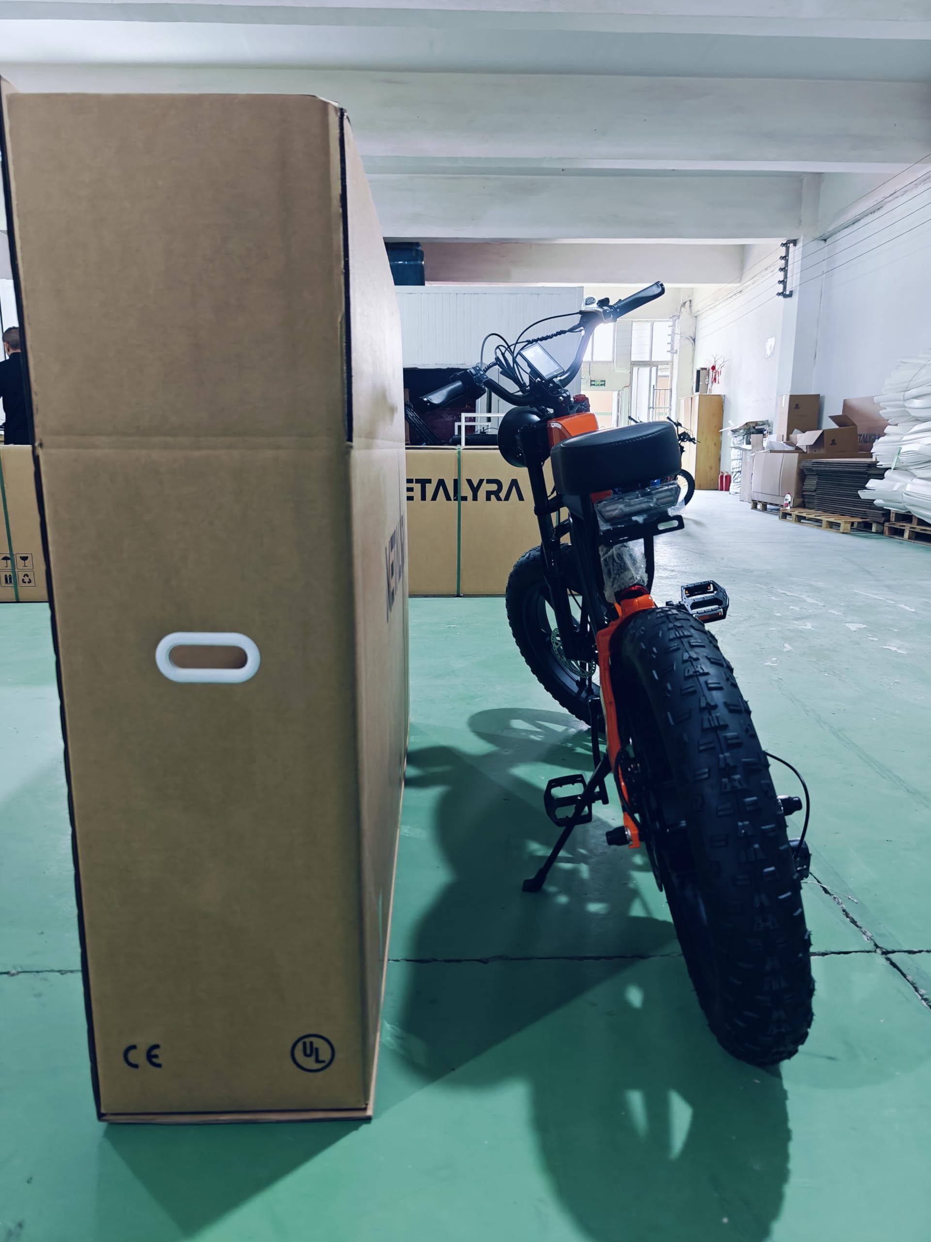 XTBIKE Vélo électrique avec 20" x 4.0 Fat Tire Batterie Amovible 48V20AH/ 150 km d'automie, Suspension Hydraulique, écran LCD, 7 Vitesses, Tout Terrain Ebike