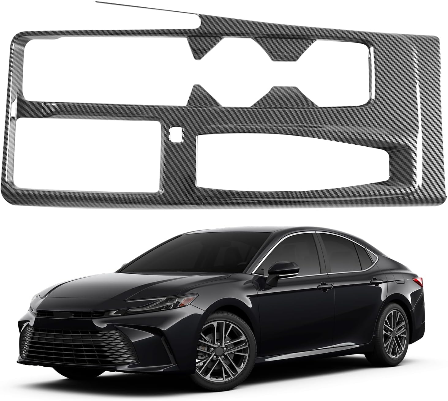 Center Console Gear Shift Panel Cover for Toyota Camry 2025 2026 LE XLE SE XSE Interior Decorations Carbon Fiber Style Accessories