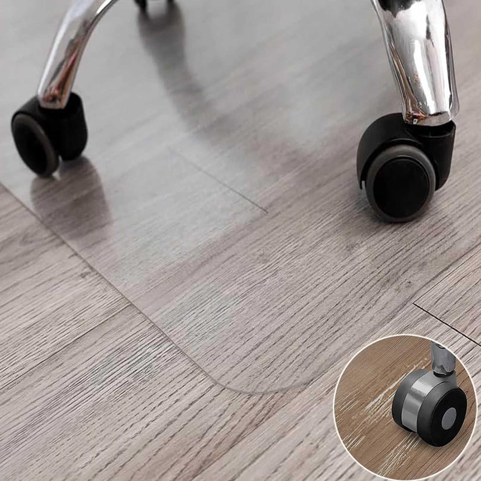 Tappeto Rotondo Per Sedia Da Ufficio - Antiscivolo, Salvapavimento, Diametro 100cm - Foto 5