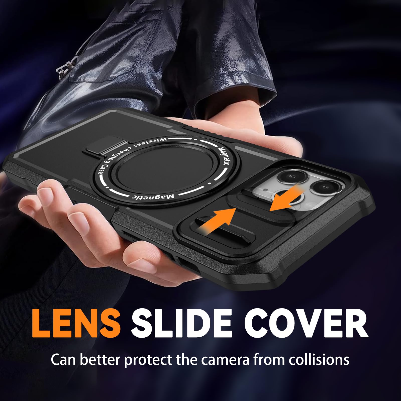 Phone Case For IPhone 11 Pro 2019 5.8 Inch With Tempered Glass Screen Protector Cover And Magnetic Stand Ring Holder Shockproof Heavy Duty Accessories IPhone11pro IPhone11 11s 11p 11pro XI Red - View #8