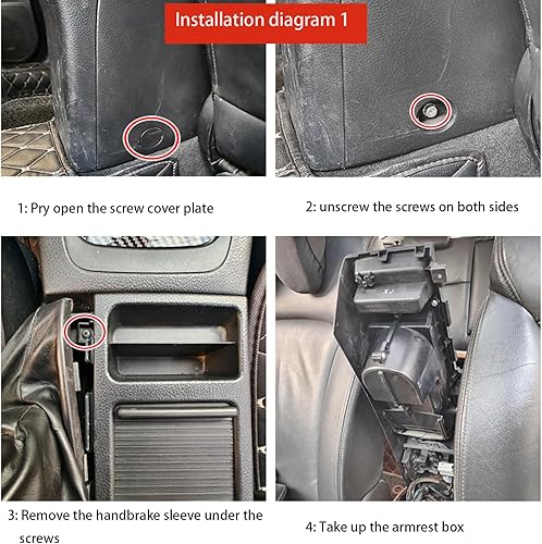 Miniatura 6 de Hyorabyn Car Accessories for Subaru WRX STi 2014-2019 XV Crosstrek 2012-2016 Impreza WRX STI 2008-2018 Legacy Outback 2003-2006 Armrest Box Storage