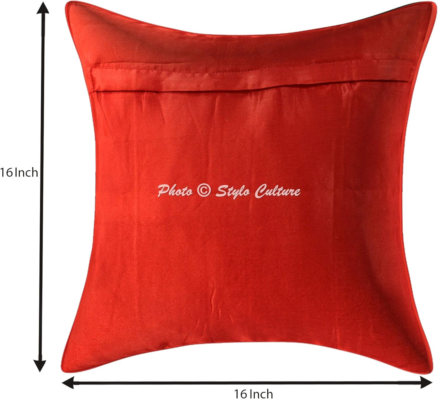 Bohemian Decorative Sofa Settee Toss Throw Pillow Cases 40x40 cm Brocade Bedroom Red Elephant Jacquard Square Luxury Zippered Indian 16x16 Inch Cushion Covers - 5 Pcs