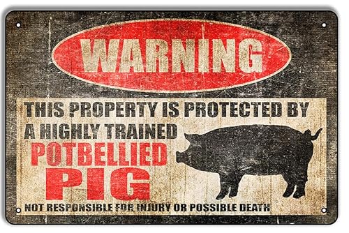 Warning This Property Is Protected By Highly Trained Potbellied Pig,